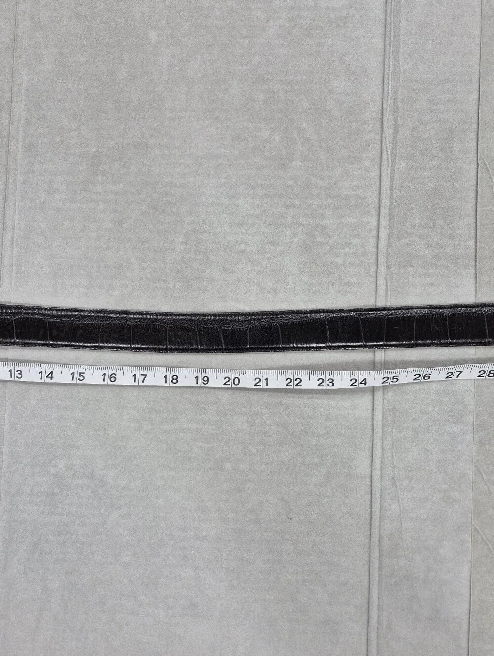 Brighton belt women's Lg/34 black leather croc embossed silver buckle and tip